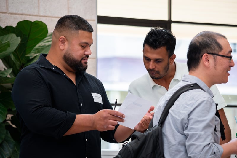 Stephen Neli networking at Plus Eight Pre-Accelerator Meet & Greet