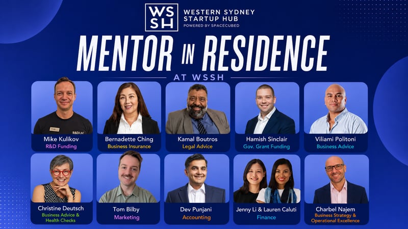 Meet Our Mentors in Residence:&nbsp;Free Expert Sessions at the Western Sydney Startup Hub