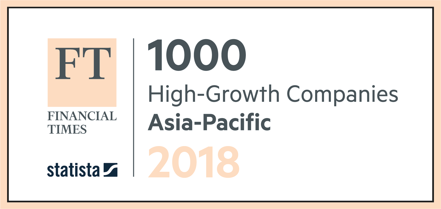 Spacecubed number 132 of the Financial Times Top 1000 High Growth Companies in the Asia Pacific