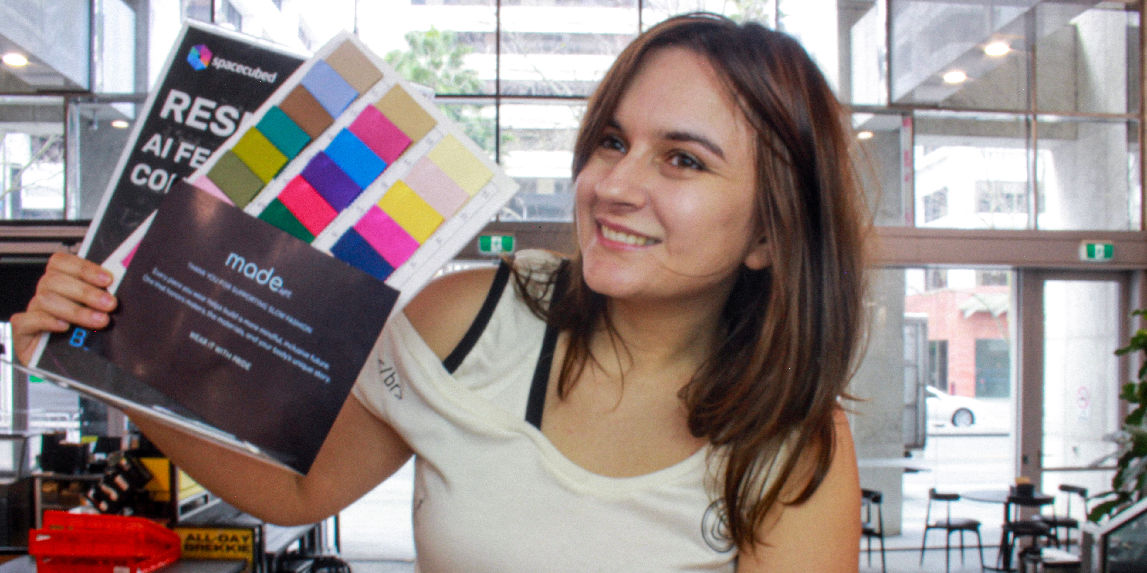 MadeApt founder Nina using Spacecubed's AI Fellowship to make custom fashion with AI